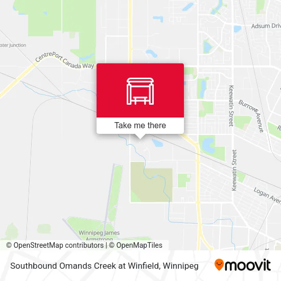 Southbound Omands Creek at Winfield plan