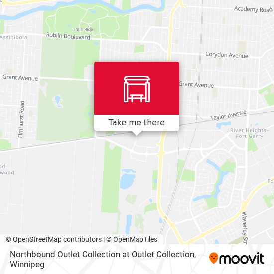 How to get to Northbound Outlet Collection at Outlet Collection in Winnipeg  by Bus?