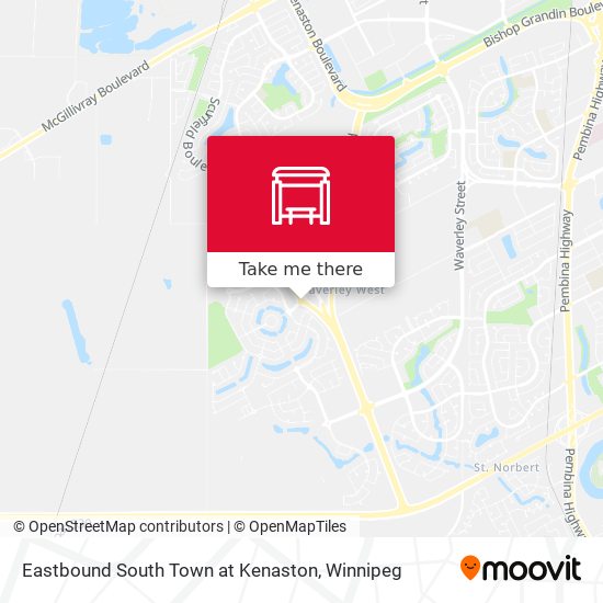 Eastbound South Town at Kenaston map