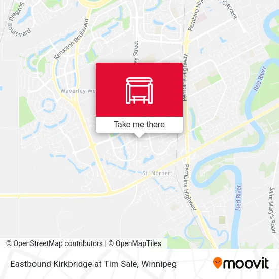 Eastbound Kirkbridge at Tim Sale map