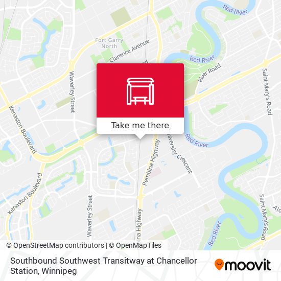 Southbound Southwest Transitway at Chancellor Station plan