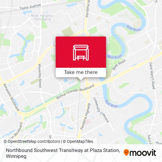 Northbound Southwest Transitway at Plaza Station plan