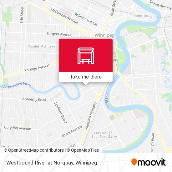 Westbound River at Norquay map