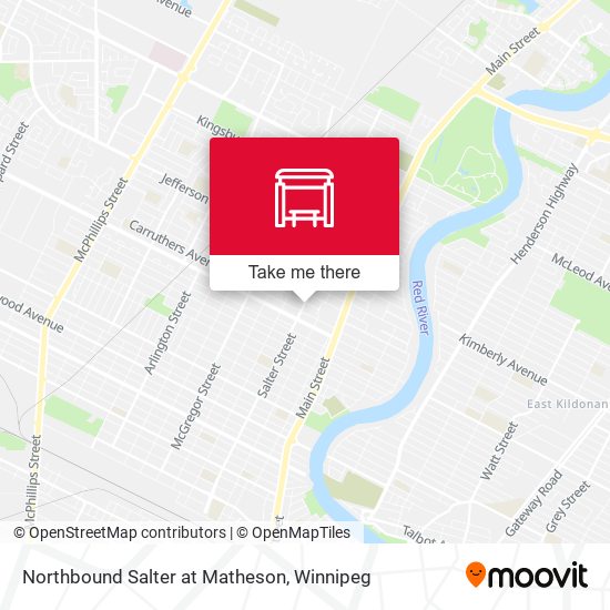 Northbound Salter at Matheson map