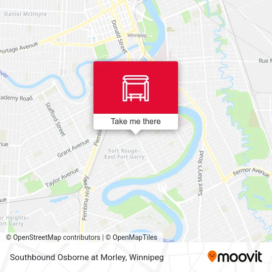 Southbound Osborne at Morley map