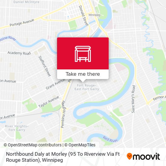 Northbound Daly at Morley (95 To Riverview Via Ft Rouge Station) plan