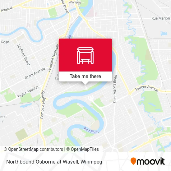 Northbound Osborne at Wavell map