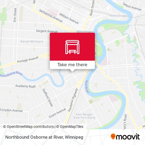 Northbound Osborne at River map