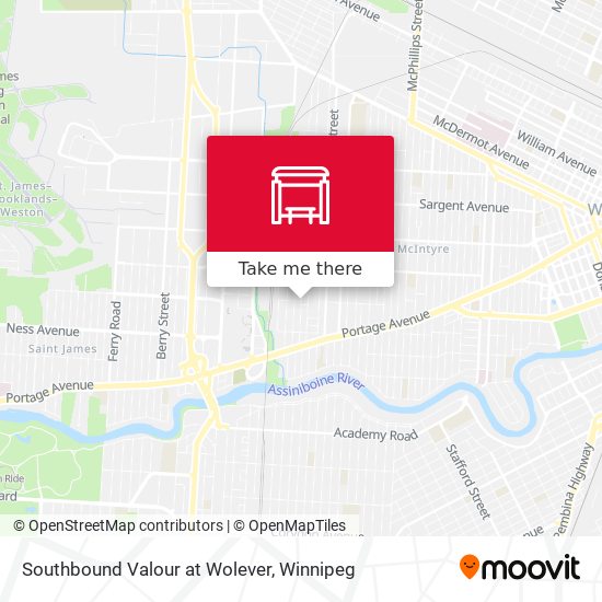 Southbound Valour at Wolever map