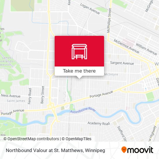 Northbound Valour at St. Matthews map