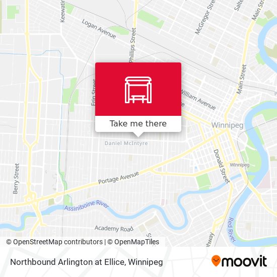 Northbound Arlington at Ellice map