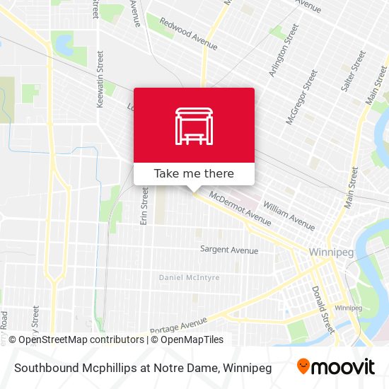 Southbound Mcphillips at Notre Dame plan