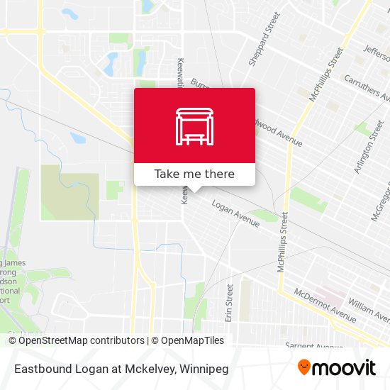 Eastbound Logan at Mckelvey map