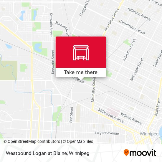 Westbound Logan at Blaine map