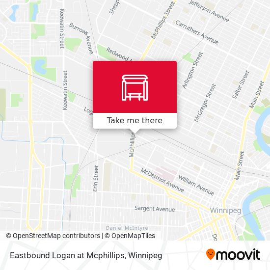 Eastbound Logan at Mcphillips map