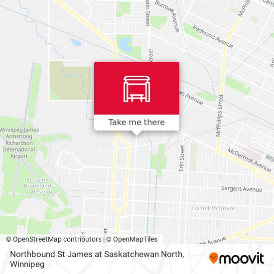 Northbound St James at Saskatchewan North plan