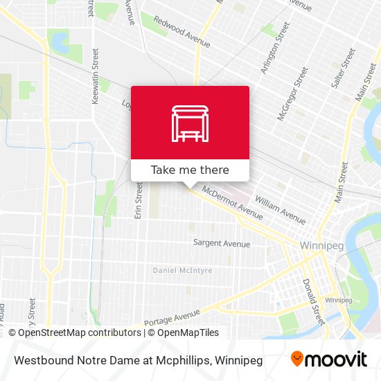 Westbound Notre Dame at Mcphillips plan