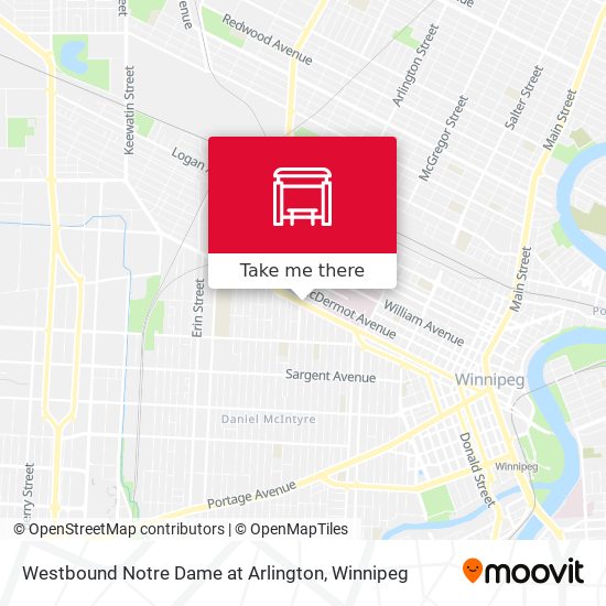 Westbound Notre Dame at Arlington plan