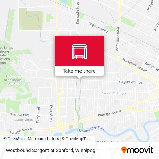 Westbound Sargent at Sanford map