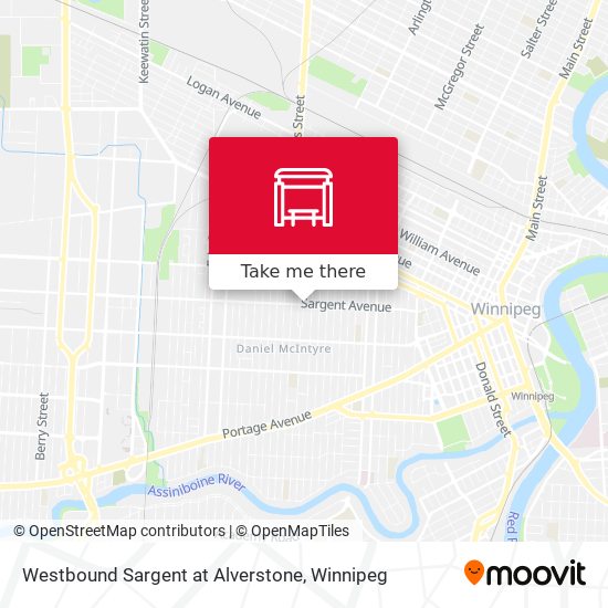 Westbound Sargent at Alverstone map