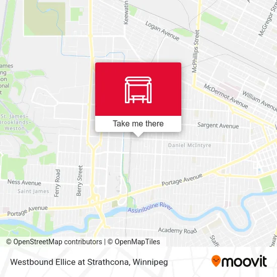 Westbound Ellice at Strathcona map