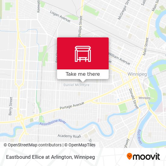 Eastbound Ellice at Arlington map