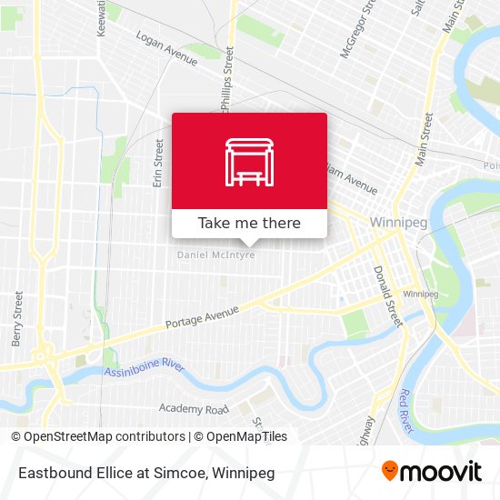 Eastbound Ellice at Simcoe map