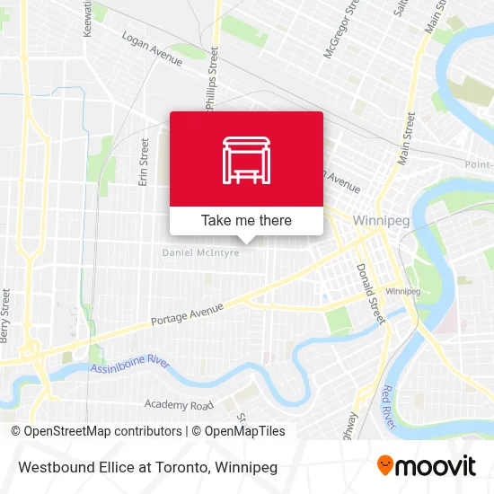 Westbound Ellice at Toronto map