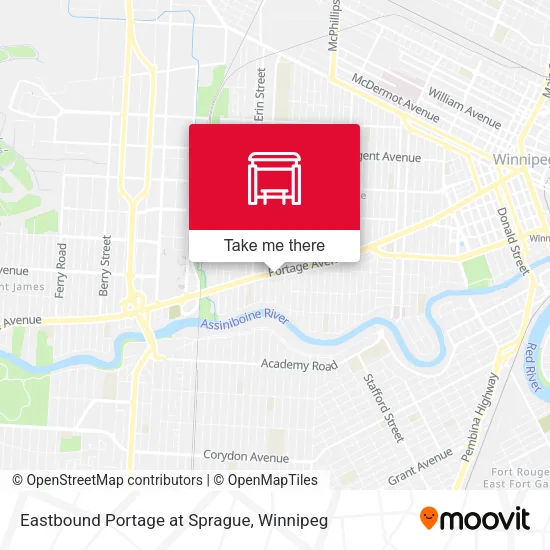 Eastbound Portage at Sprague map