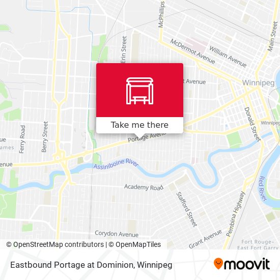 Eastbound Portage at Dominion plan