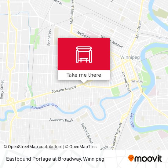 Eastbound Portage at Broadway plan