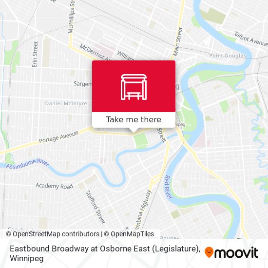 Eastbound Broadway at Osborne East (Legislature) plan