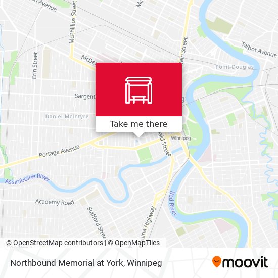 Northbound Memorial at York map