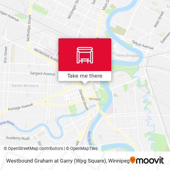 Westbound Graham at Garry (Wpg Square) map