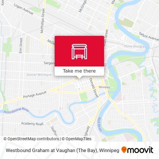 Westbound Graham at Vaughan (The Bay) map