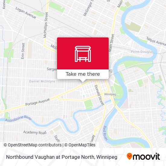 Northbound Vaughan at Portage North map