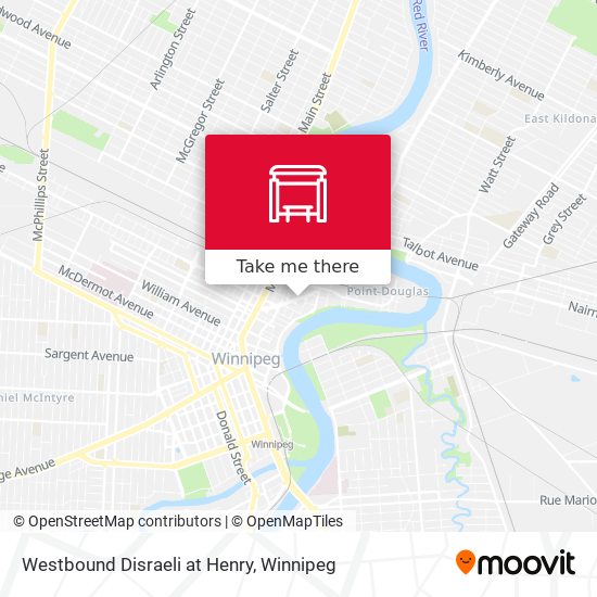 Westbound Disraeli at Henry map