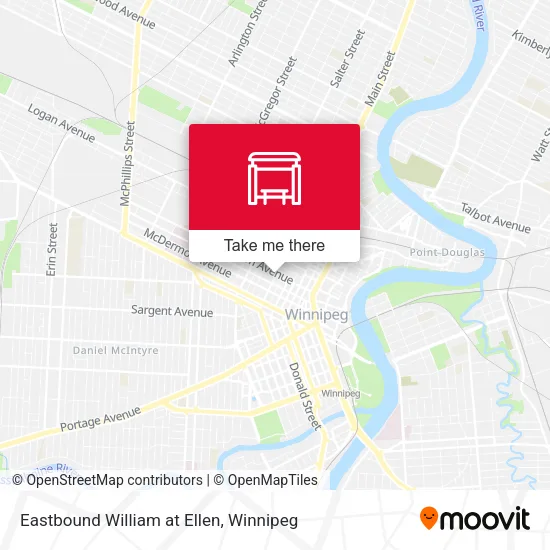 Eastbound William at Ellen map