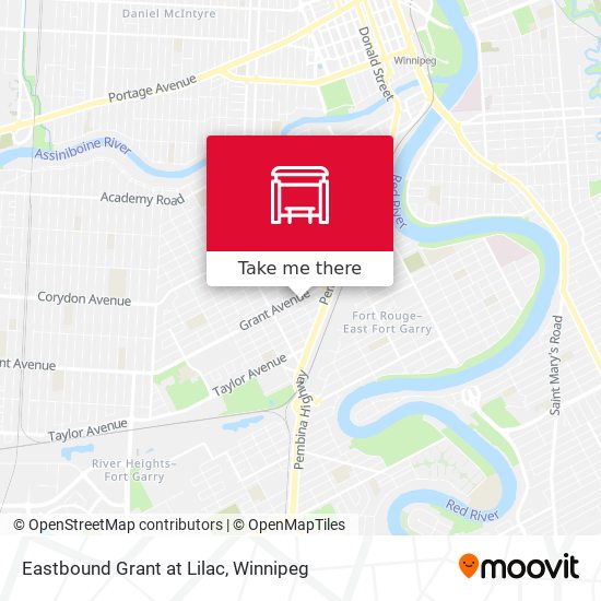 Eastbound Grant at Lilac map