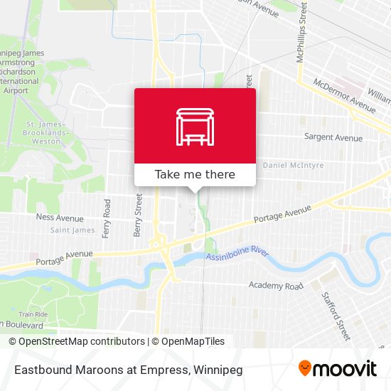 Eastbound Maroons at Empress map