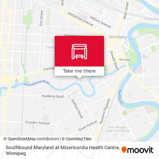 Southbound Maryland at Misericordia Health Centre plan