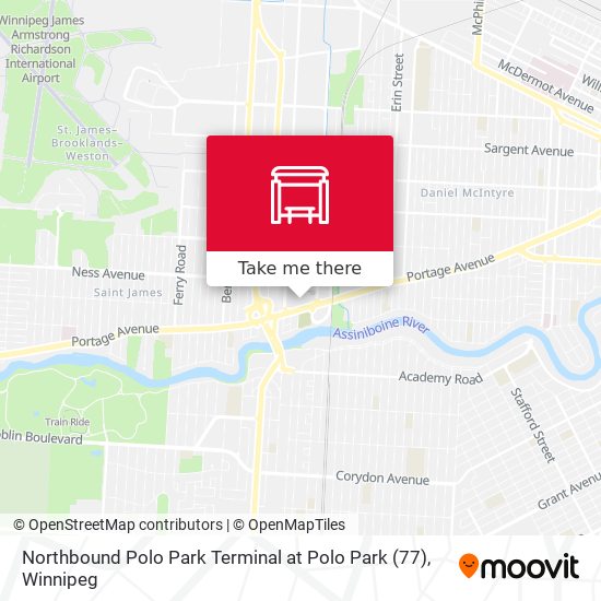 Northbound Polo Park Terminal at Polo Park (77) map