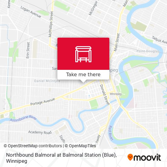 Northbound Balmoral at Balmoral Station (Blue) map