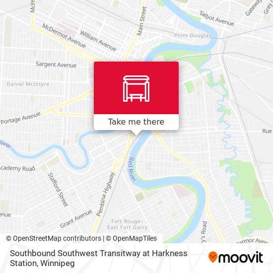 Southbound Southwest Transitway at Harkness Station map