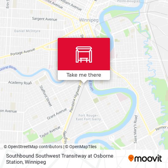 Southbound Southwest Transitway at Osborne Station map