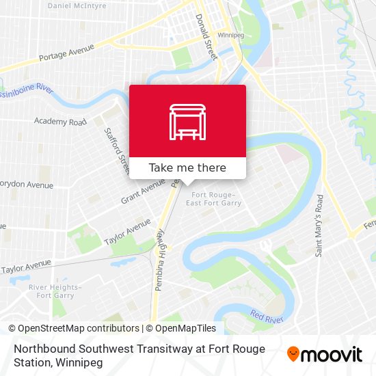 Northbound Southwest Transitway at Fort Rouge Station plan