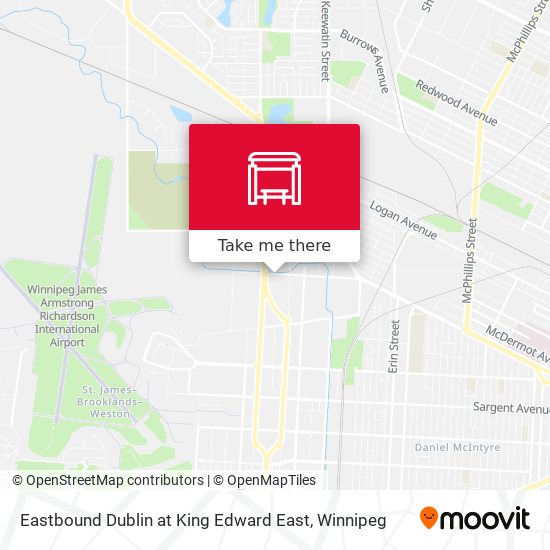 Eastbound Dublin at King Edward East plan