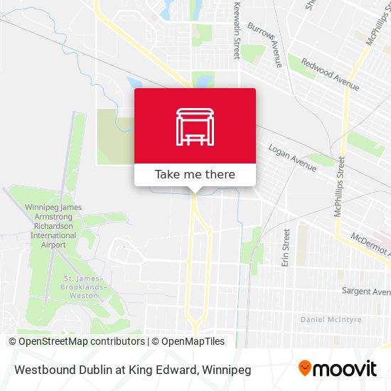 Westbound Dublin at King Edward plan