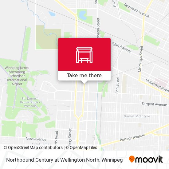 Northbound Century at Wellington North map