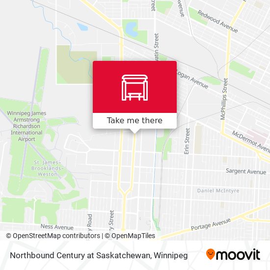 Northbound Century at Saskatchewan map